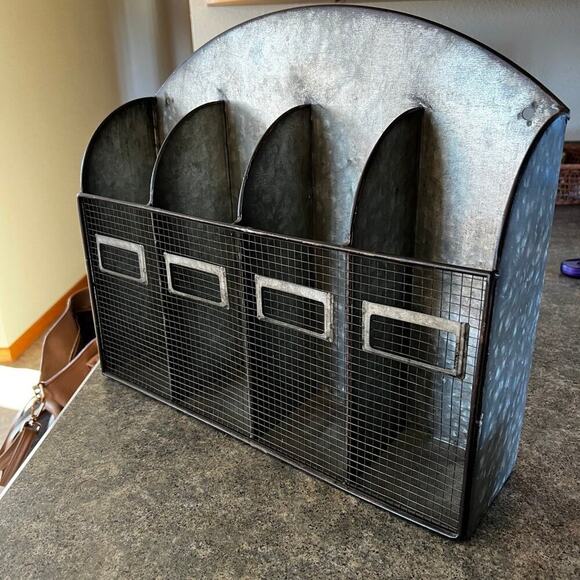 Galvanized, rustic farmhouse, organizer decor - Picture 10 of 11